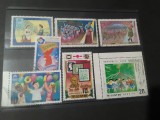 Lot 7 Timbre Coreea de Nord 1970-1980 - Propagandă Reunificare Coreea este Una, Ziua Copilului, Dansuri Hanbok, Philatokyo, MNH/Ștampilat -A333, Stampilat