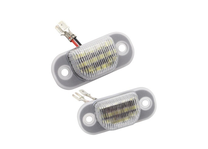Set 2 buc lampa numar AUDI 100 (C4), 12.1990-05.1994, Audi 80 (B4), 09.1991-12.1996; A6 (C4), 07.1994-10.1997, partea stanga, LED; transparent; TUNIN