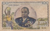 FRENCH EQUATORIAL AFRICA CAMEROUN CAMEROON CAMERUN 100 FRANCS ND(1957) UZATA