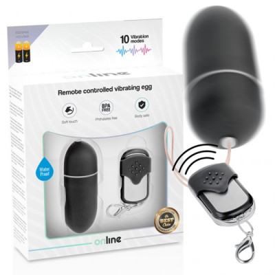 ONLINE - REMOTE CONTROL VIBRATING EGG L BLACK foto