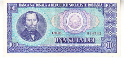 M1 - Bancnota Romania - 100 lei - emisiune 1966 foto