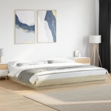 Cumpara ieftin Cadru de pat, stejar sonoma, 200x200 cm, lemn prelucrat