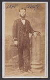 Fotografie CDV - Marinar in uniforma 1875 Galati - Atelier M. Spirescu
