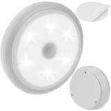 Lampa LED cu Senzor Miscare Crepuscular Izoxis, 50 Lumeni, 6000K, Montaj Simplu, Baterii AAA