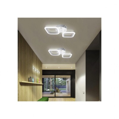 Lustra LED Dhara 36W 4000K alb acril IP20 LL1606AL foto