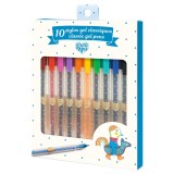 Set roll-gel 10 culori, Djeco