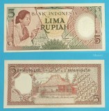 Indonezia 5 Rupiah 1958 &#039;Batiking&#039; UNC serie: BBM006450 p55