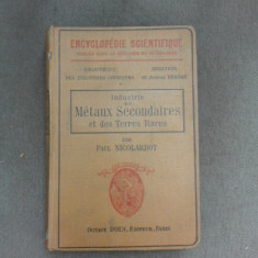 Industrie des metaux secondaires et des terres rares - Paul Nicolardot (carte in limba franceza)