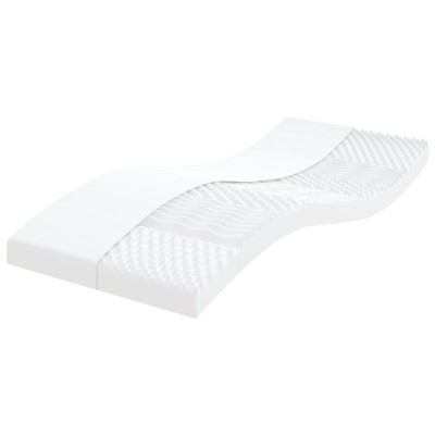 vidaXL Saltea din spumă, alb, 100x210 cm, 7 zone, duritate 20 ILD 4016648 foto