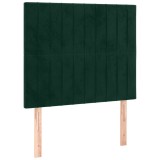 Cumpara ieftin Tablie de pat verde inchis 80x5x118/128 cm catifea