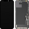 Display cu Touchscreen MP compatibil cu Apple iPhone 12 / 12 Pro, cu Rama, Versiune Soft OLED IC Movable FHD, Negru