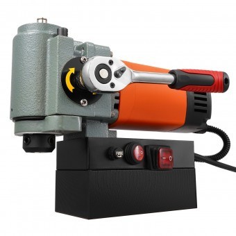 Masina de gaurit magnetica pentru spatii inguste, 1300 W, 650 rpm, 10000 N, diametru gaurire 35 mm foto