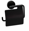Suport hartie iginica Easy Home, 15 x 14 x 5.5 cm, negru, metal