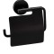 Suport hartie iginica Easy Home, 15 x 14 x 5.5 cm, negru, metal