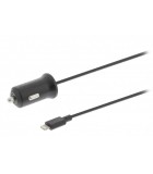 Incarcator auto 2.4A Apple Lightning negru Sweex
