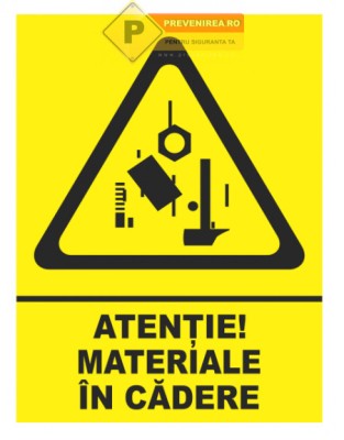 Indicator de semnalizare materiale in cadere foto