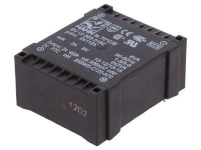 Transformator &amp;Icirc;ncapsulat 6VA 2x6V PCB foto