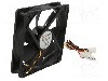 Ventilator 120x120x25mm, 12V DC, Akasa - AK-174BK-S