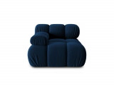 Modul canapea stanga 1 loc, Bellis, Micadoni Home, BL, 94x94x63 cm, catifea, albastru regal
