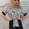 F841-211 Camasa casual tip tricou cu imprimeu text