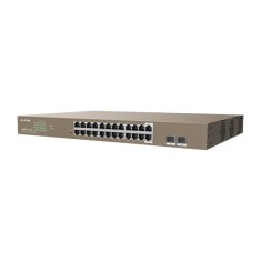 Switch 24 porturi PoE+ Gigabit, 2 porturi SFP Gigabit, Management, 370W, 1U - IP-COM G3326P-24-410W