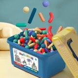 Set magnetic de constructie pentru copii, 136 piese multicolor, cutie, ProCart