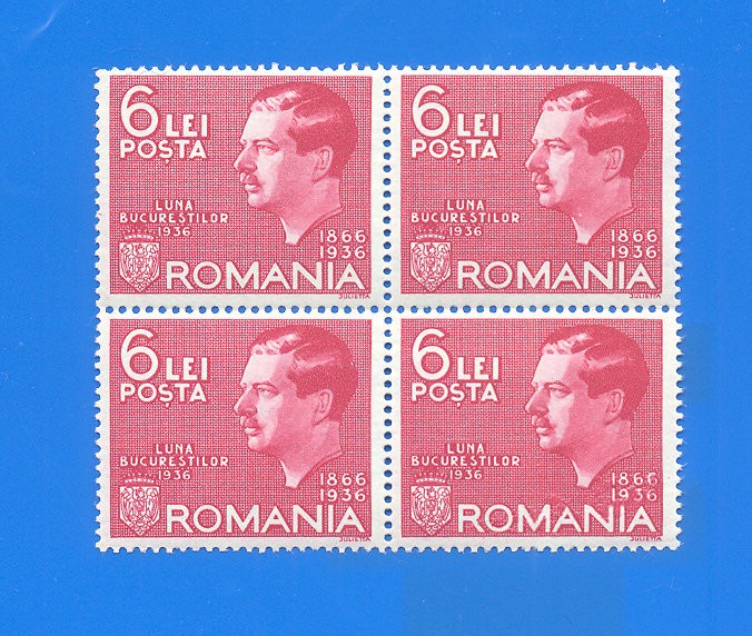 Romania 1936. LP 113. Luna Bucurestilor I. Bloc de 4