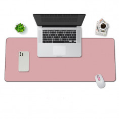 MousePad mare, din Piele PU pentru protectie birou, VisionHub&amp;reg;, Suprafata moale, Impermeabil, Baza Anti-Alunecare, 80x40cm, Roz foto