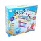 Instrument muzical pianina electronica malplay cu scaun si microfon 45 cm inaltime albastru
