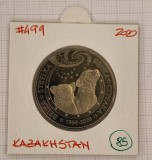 Kazakhstan, 100 Tenge 2020, km#499, comemorativa, Dogs in space