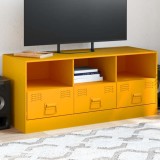 Cumpara ieftin Dulap TV, galben muștar, 99x39x44 cm, oțel