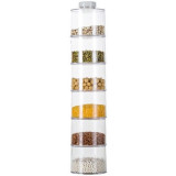 Carusel condimente cu 6 recipiente transparente,Spice Tower, Oem