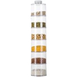 Carusel condimente cu 6 recipiente transparente,Spice Tower, Oem