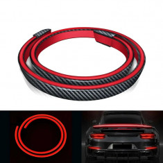 Eleron SPOILER universal CARBON banda LED cu STOP pe frana portbagaj luneta