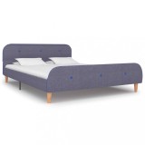 VidaXL Cadru de pat, gri deschis, 140 x 200 cm, material textil