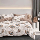 Cumpara ieftin Lenjerie de pat finet 6 piese, cearceaf pat clasic, cearceaf pilota 200x230, 2 fete perna 50x70, 2 fete perna 70x70, Extra, M341 Relax KipRoom, Somnart