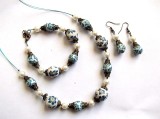 set colier ,cercei si bratara din fimo 33757