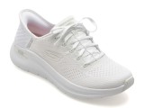Pantofi sport SKECHERS albi, 150066, din material textil