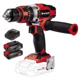 Einhell TE-CD 18/48 Li-i PXC + Twinpack CB + 4514095 - Masina de gaurit si insurubat cu percutie 48 Nm + Set 2 acumulatori si incarcator Li-Ion 18 V 2
