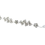Cumpara ieftin Accesoriu Par Mireasa cu Fundite si Flori cu Pietre