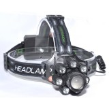 Lanterna Cap LED BL-T88-8, 8+1 COB, Acumulatori, Zoom X2000, USB, Lumina Alba Verde Rosie, Flash Avarie