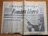 ziarul romania libera 29 aprilie 1992 - prima vizita a regelui mihai in romania dupa revolutie