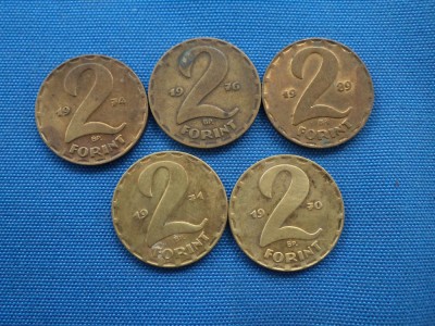 LOT 2 FORINT ANI DIFERITI 5 BUCATI-UNGARIA foto