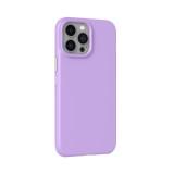 Husa din silicon compatibila cu iPhone 13 cu protectie la camera,silk touch, interior din catifea, Lila, Oem