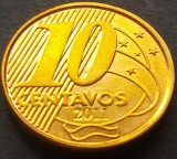 Cumpara ieftin Moneda 10 CENTAVOS - BRAZILIA, anul 2011 *cod 1706, America Centrala si de Sud
