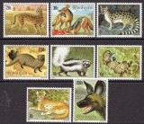 13-RUANDA 1981-FAUNA -Animale carnivore-Serie de 8 timbre nestampilate MNH, Nestampilat