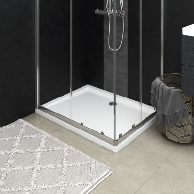 vidaXL Cădiță de duș dreptunghiulară din ABS, alb, 70x90 cm foto