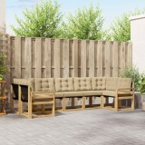 vidaXL Set de canapele de exterior cu pernă 7 pcs Alb și Bej 3389839