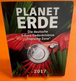 GERMANIA 2017 -5x5 euro &bdquo; Zona tropicală&rdquo;CuNi25 /red polymer BU / folder