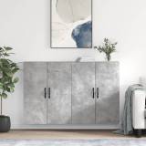 VidaXL Dulapuri de perete, 2 buc., gri beton, lemn prelucrat